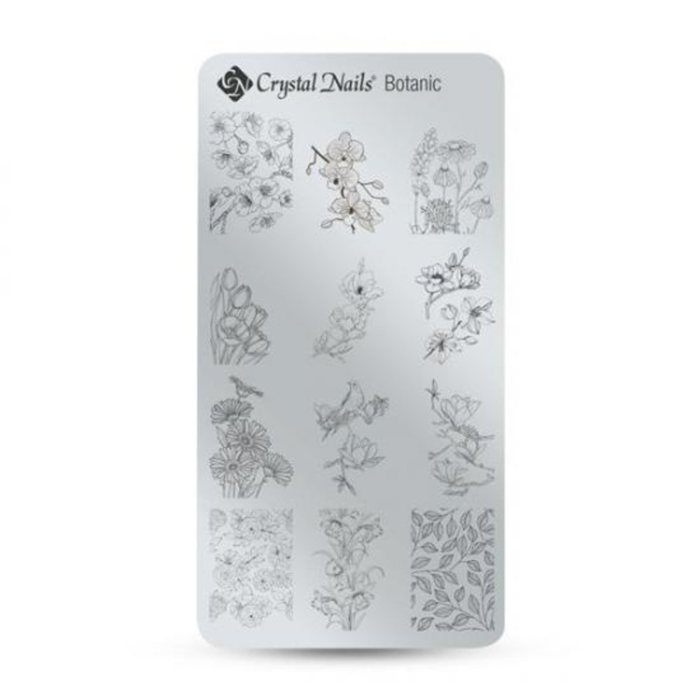 Crystal Nails Crystal Nails Stamping Plate Botanic Crystal Nails Crystal Nails Stamping Plate Botanic