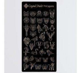Crystal Nails Crystal Nails Stamping Plate Polygons Crystal Nails Crystal Nails Stamping Plate Polygons