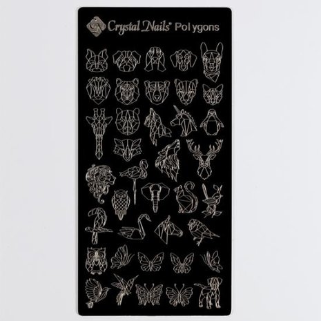 Crystal Nails Crystal Nails Stamping Plate Polygons Crystal Nails Crystal Nails Stamping Plate Polygons