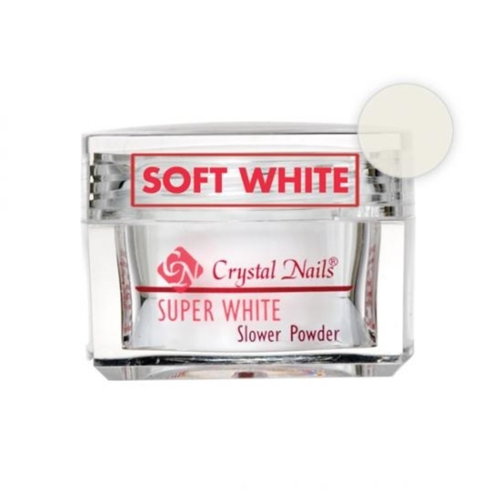 Crystal Nails Crystal Nails Acryl Slower Powder Soft White 28 gr Crystal Nails Crystal Nails Acryl Slower Powder Soft White 28 gr