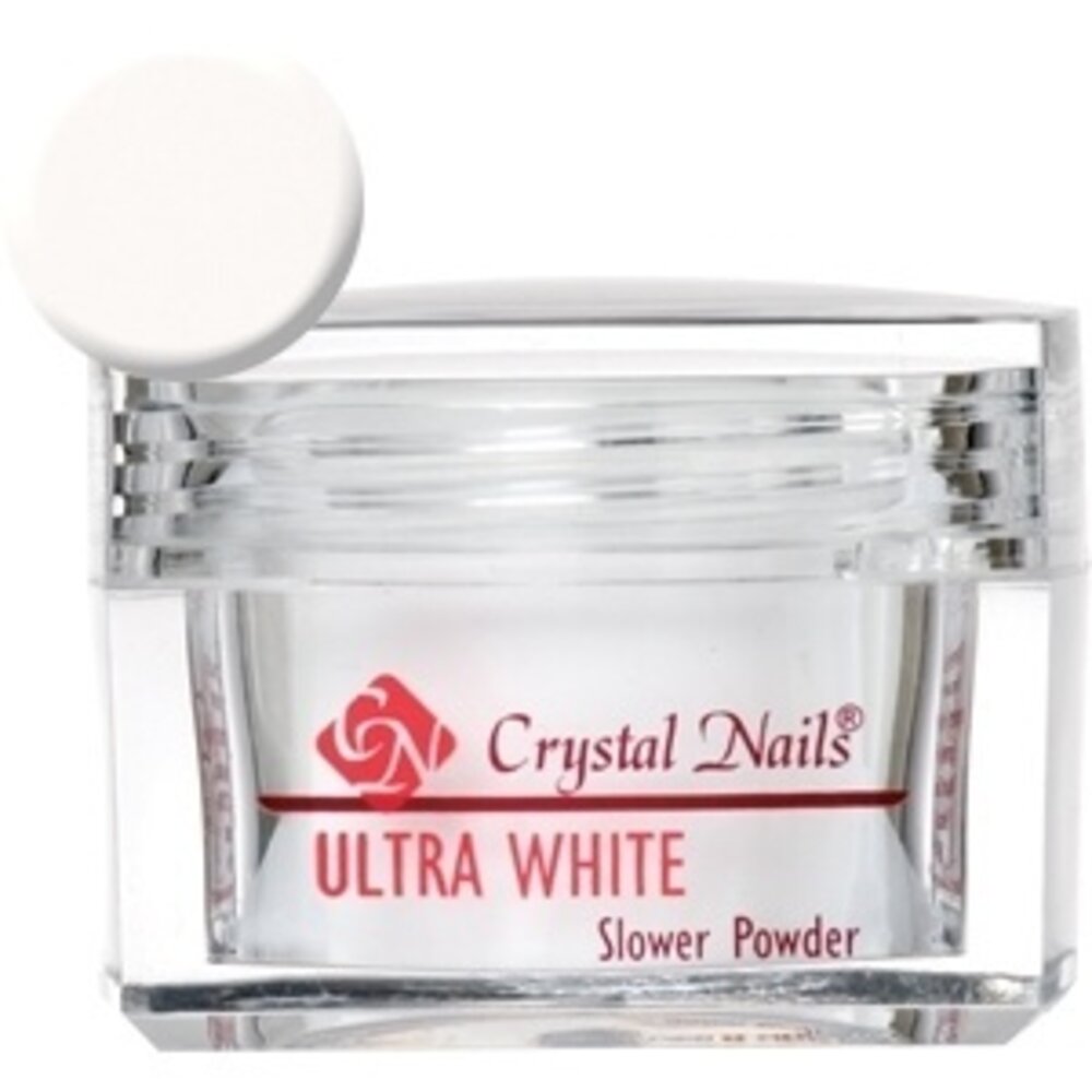 Crystal Nails Crystal Nails Acryl Slower Powder Ultra White 28 gram Crystal Nails Crystal Nails Acryl Slower Powder Ultra White 28 gram