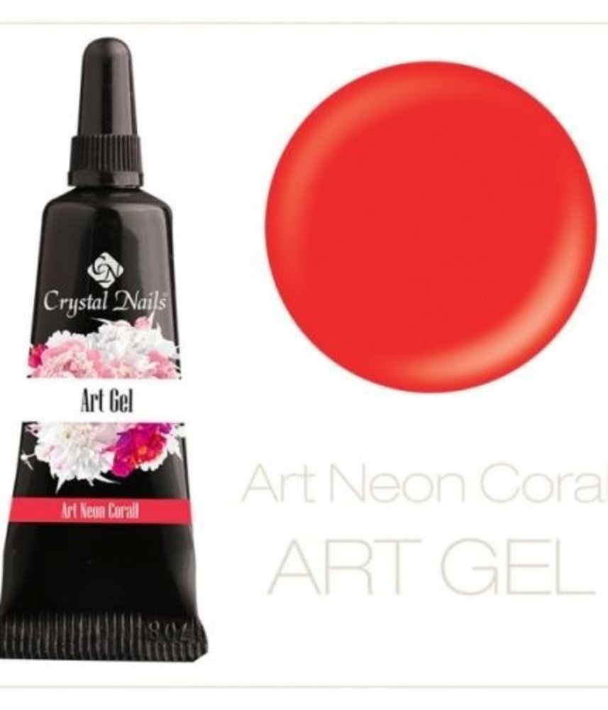 Crystal Nails Crystal Nails Art Gel (Paint  Gel) Neon Coral - TPO vrij Crystal Nails Crystal Nails Art Gel (Paint  Gel) Neon Coral - TPO vrij