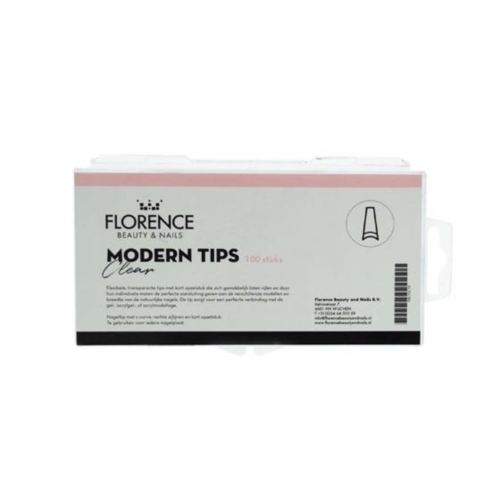 Florence Nails Florence Nails Modern Tips Clear Doos 100 st