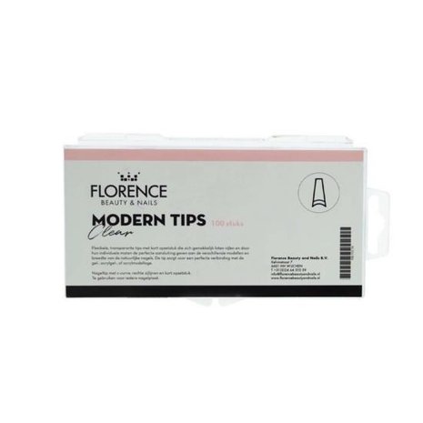 Florence Nails Florence Nails Modern Tips Clear Doos 100 st
