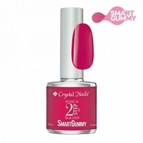 Crystal Nails Crystal Nails SmartGummy Rubber Base Gel Nr4 Cranberry 8 ml*niet leverbaar*