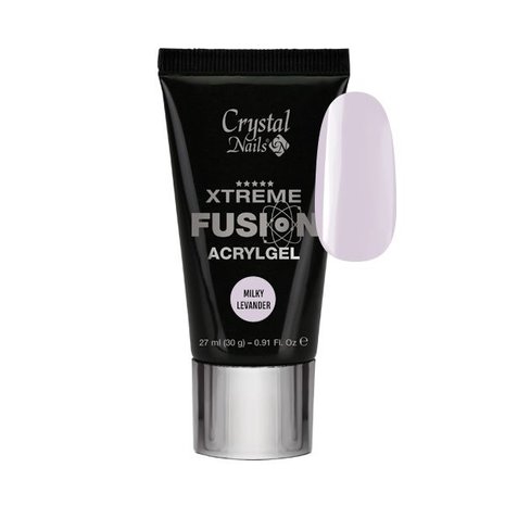 Crystal Nails Crystal Nails Xtreme Fusion AcrylGel Milky Lavender 30 gr -TPO/HEMA vrij Crystal Nails Crystal Nails Xtreme Fusion AcrylGel Milky Lavender 30 gr -TPO/HEMA vrij