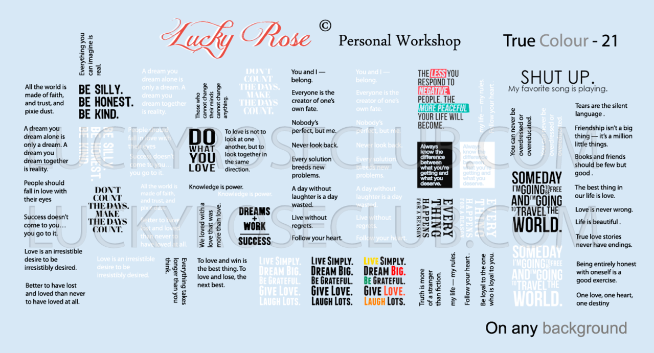 LoveNess Loveness Water Decal True Color 21 (LOTC21) LoveNess Loveness Water Decal True Color 21 (LOTC21)