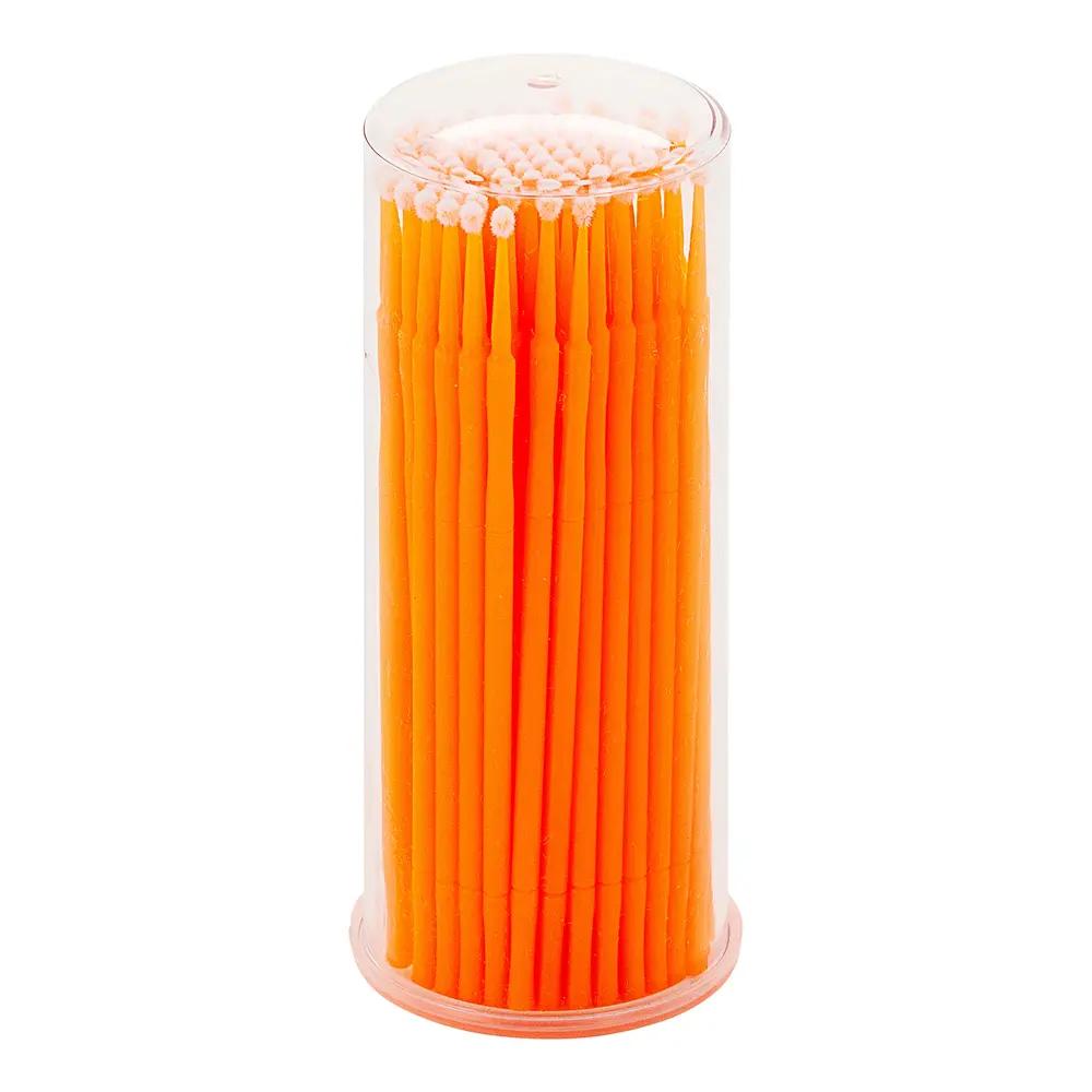 Pure Lashes Pure Lashes Microbrushes ROUND 2 mm (oranje) 100 stuks Pure Lashes Pure Lashes Microbrushes ROUND 2 mm (oranje) 100 stuks