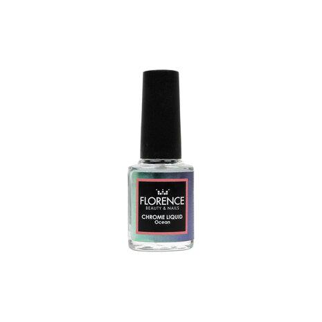 Florence Nails Florence Nails Chrome Liquid Ocean 5 ml TPO/HEMA vrij Florence Nails Florence Nails Chrome Liquid Ocean 5 ml TPO/HEMA vrij