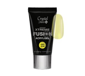 Crystal Nails Crystal Nails Xtreme Fusion AcrylGel Glassy Yellow 30 gr - TPO/HEMA vrij Crystal Nails Crystal Nails Xtreme Fusion AcrylGel Glassy Yellow 30 gr - TPO/HEMA vrij