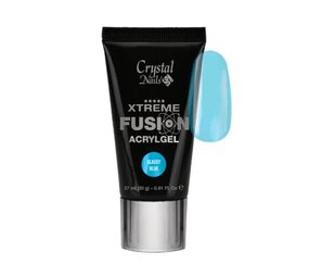 Crystal Nails Crystal Nails Xtreme Fusion AcrylGel Glassy Blue 30 gr - TPO/HEMA vrij Crystal Nails Crystal Nails Xtreme Fusion AcrylGel Glassy Blue 30 gr - TPO/HEMA vrij