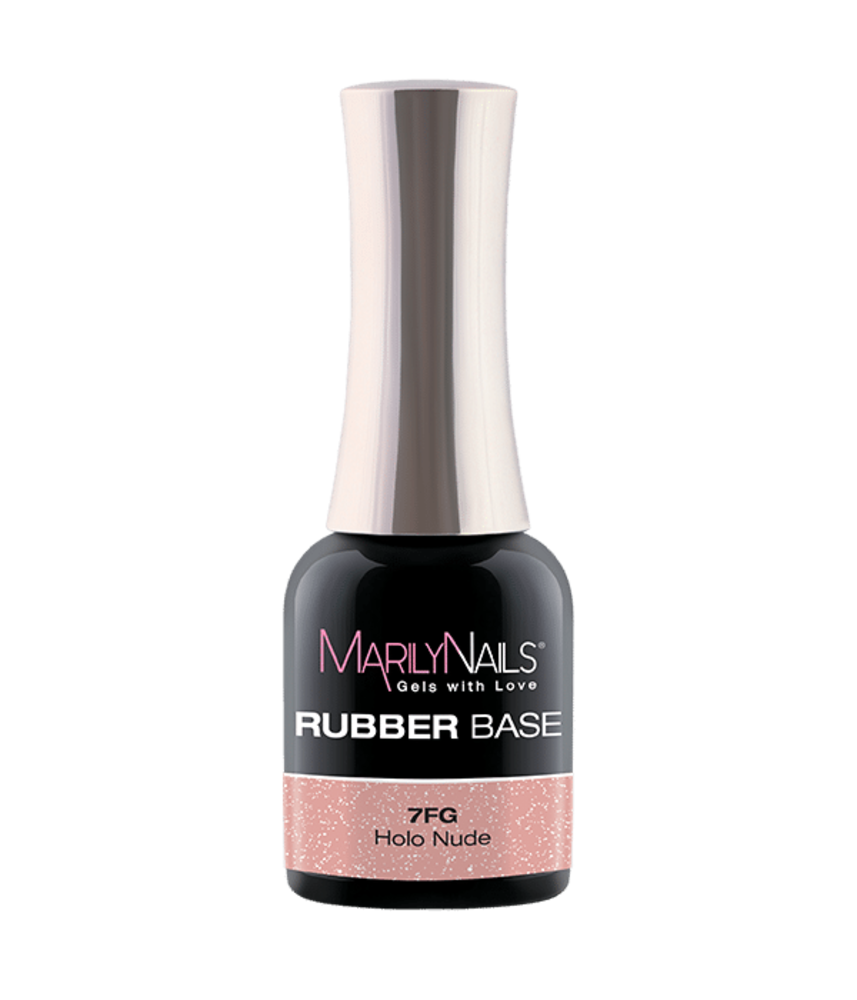 MarilyNails MarilyNails Rubberbase 7FG Holo Nude * niet leverbaar* MarilyNails MarilyNails Rubberbase 7FG Holo Nude * niet leverbaar*