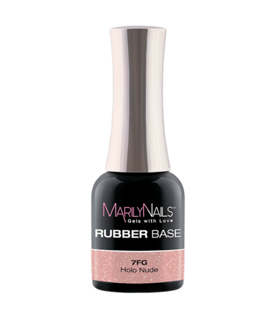 MarilyNails MarilyNails Rubberbase 7FG Holo Nude * niet leverbaar* MarilyNails MarilyNails Rubberbase 7FG Holo Nude * niet leverbaar*