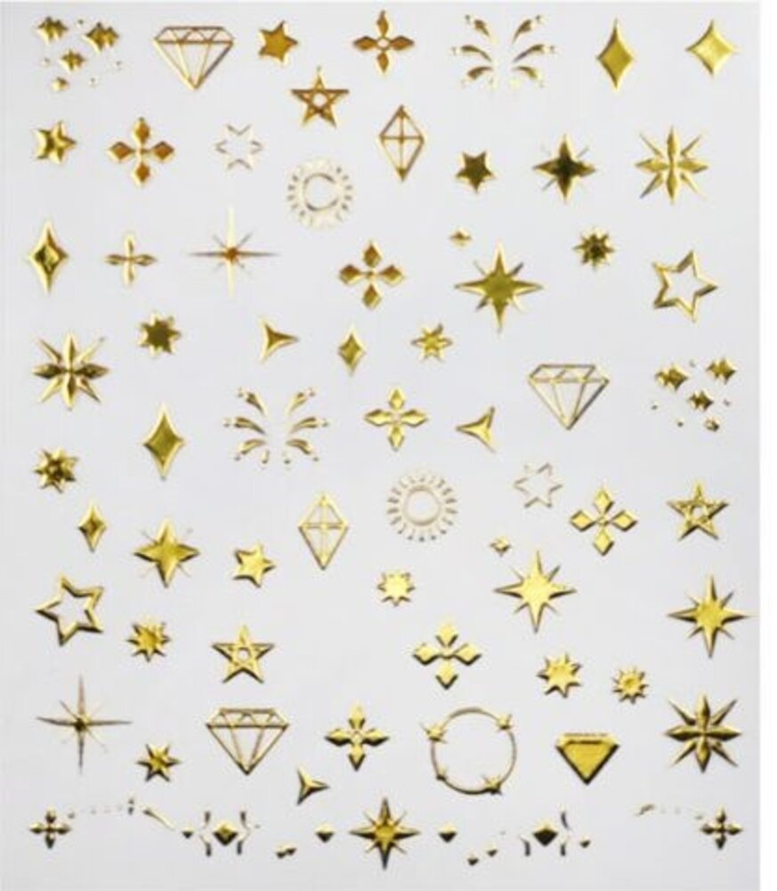 Florence Nails Florence Nails Nail Art Sticker Golden Stars Florence Nails Florence Nails Nail Art Sticker Golden Stars