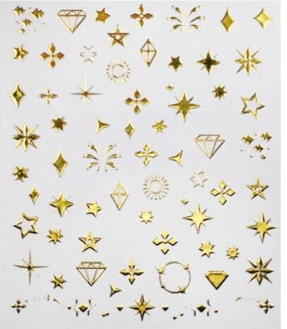 Florence Nails Florence Nails Nail Art Sticker Golden Stars Florence Nails Florence Nails Nail Art Sticker Golden Stars