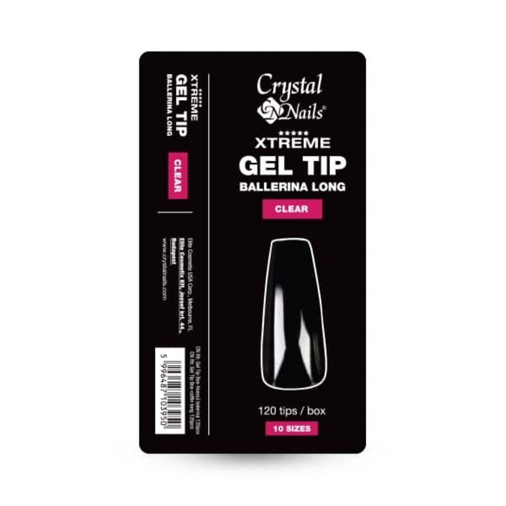 Crystal Nails Crystal Nails Xtreme Soft Gel Tip Box - Ballerina/Coffin Long Nr. 9 - 120 st Crystal Nails Crystal Nails Xtreme Soft Gel Tip Box - Ballerina/Coffin Long Nr. 9 - 120 st