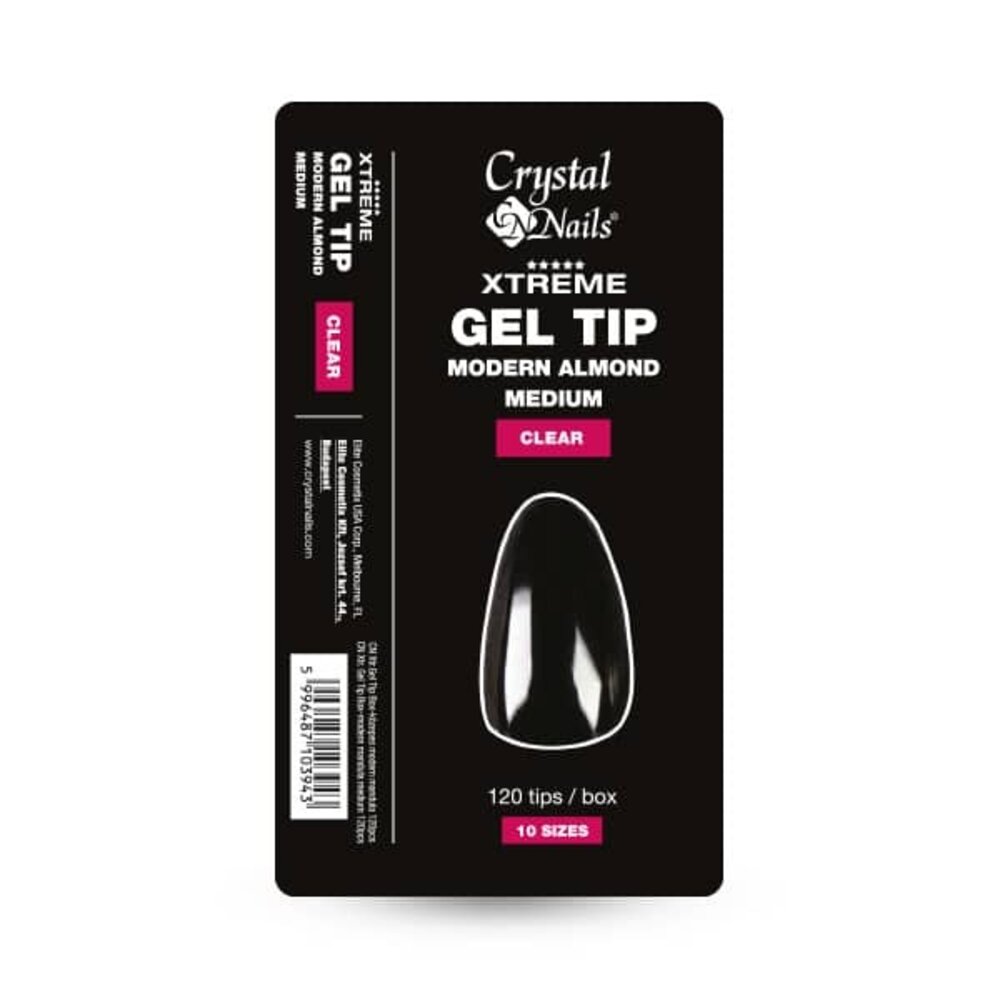 Crystal Nails Crystal Nails Xtreme  Gel Tip Modern Almond Medium  Nr. 10 - 120 st Crystal Nails Crystal Nails Xtreme  Gel Tip Modern Almond Medium  Nr. 10 - 120 st