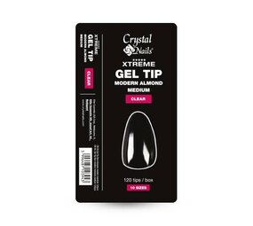 Crystal Nails Crystal Nails Xtreme  Gel Tip Modern Almond Medium  Nr. 10 - 120 st Crystal Nails Crystal Nails Xtreme  Gel Tip Modern Almond Medium  Nr. 10 - 120 st