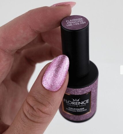 Florence Nails Florence Nails Glitter Gelpolish Platinum Princess 100.123.109-S - TPO/HEMA vrij Florence Nails Florence Nails Glitter Gelpolish Platinum Princess 100.123.109-S - TPO/HEMA vrij