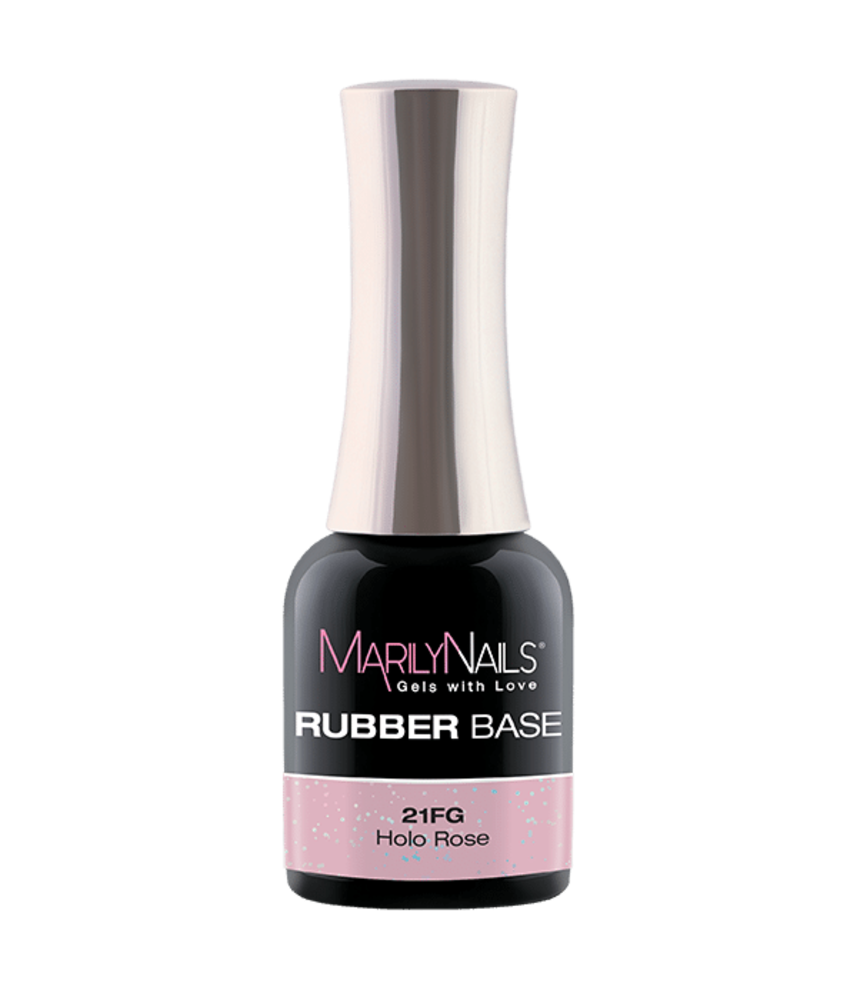 MarilyNails MarilyNails Rubberbase 21FG Holo Rose 7ml  *niet leverbaar* MarilyNails MarilyNails Rubberbase 21FG Holo Rose 7ml  *niet leverbaar*