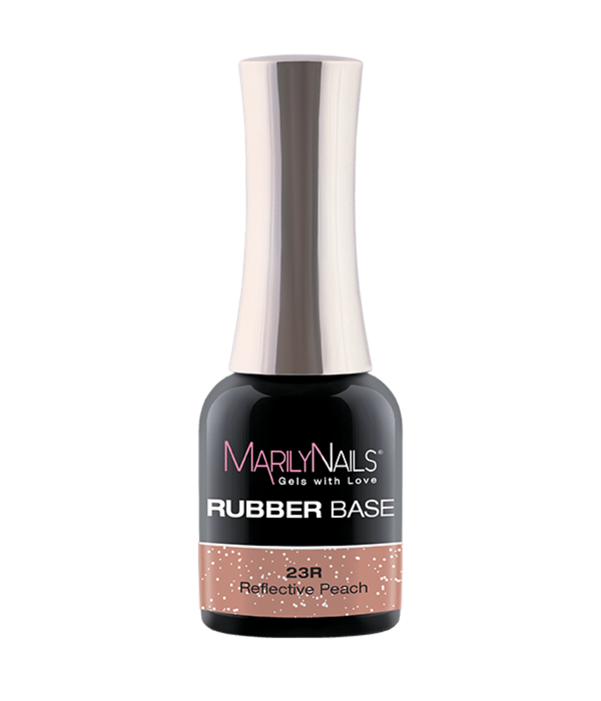 MarilyNails MarilyNails Rubberbase 23R Reflective Peach 7ml  *niet leverbaar* MarilyNails MarilyNails Rubberbase 23R Reflective Peach 7ml  *niet leverbaar*