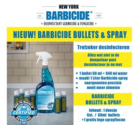 Barbicide Barbicide Desinfectie Bullets (6 x Bullet + 1 x Spray Flacon) Barbicide Barbicide Desinfectie Bullets (6 x Bullet + 1 x Spray Flacon)