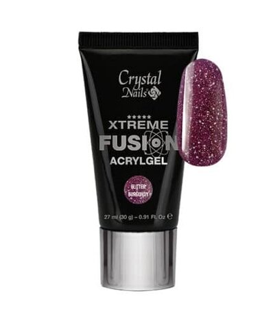 Crystal Nails Crystal Nails Xtreme Fusion Acrylgel - Glitter Burgundy  30 gr - TPO/HEMA vrij  *niet leverbaar* Crystal Nails Crystal Nails Xtreme Fusion Acrylgel - Glitter Burgundy  30 gr - TPO/HEMA vrij  *niet leverbaar*