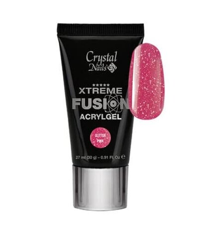 Crystal Nails Crystal Nails Xtreme Fusion Acrylgel - Glitter Pink  30 gr -TPO/HEMA vrij  *niet leverbaar*