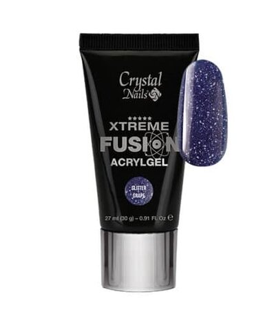Crystal Nails Crystal Nails Xtreme Fusion Acrylgel - Glitter Grape  30 gr - TPO/HEMA vrij Crystal Nails Crystal Nails Xtreme Fusion Acrylgel - Glitter Grape  30 gr - TPO/HEMA vrij