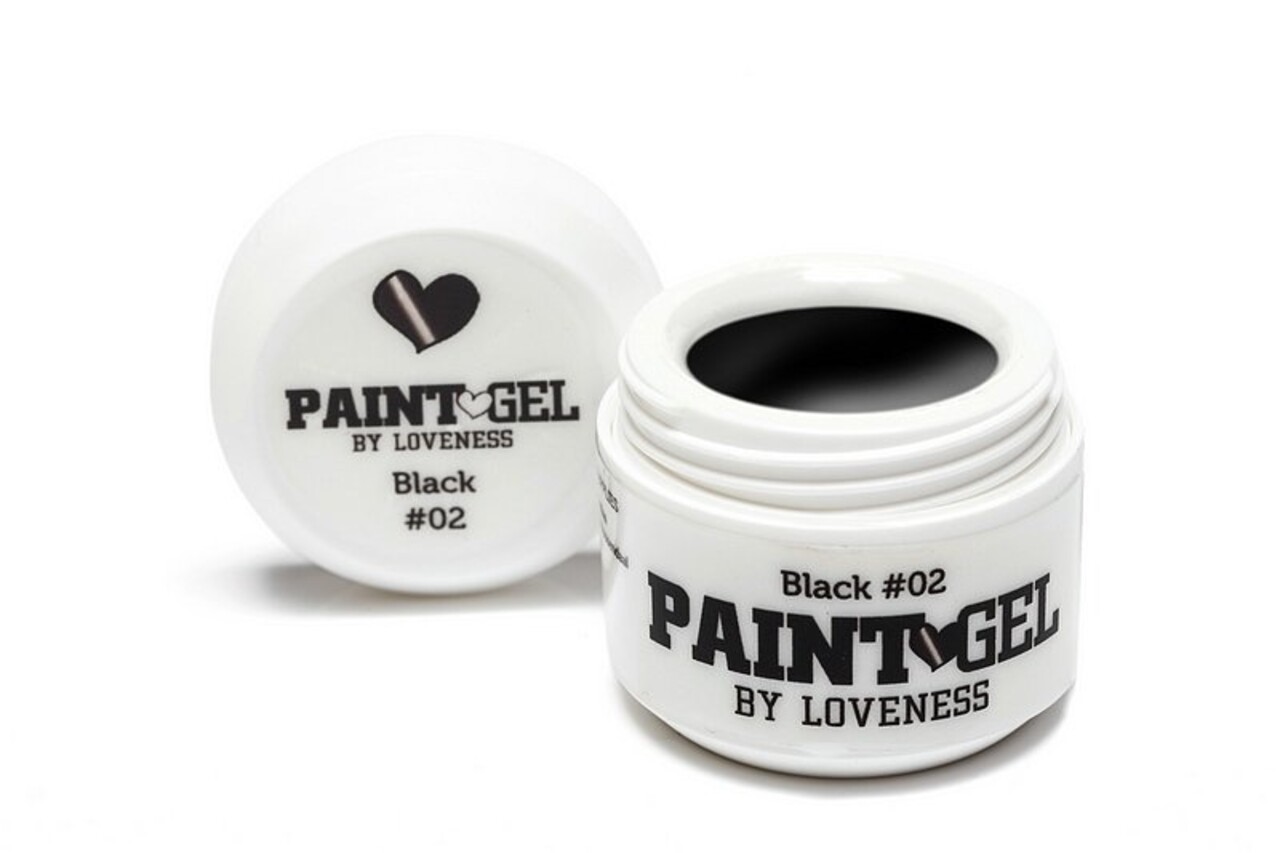 LoveNess LoveNess Paint Gel #02 Black 5 gr TPO/HEMA vrij LoveNess LoveNess Paint Gel #02 Black 5 gr TPO/HEMA vrij