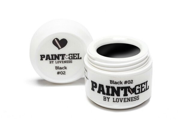 LoveNess LoveNess Paint Gel #02 Black 5 gr TPO/HEMA vrij LoveNess LoveNess Paint Gel #02 Black 5 gr TPO/HEMA vrij