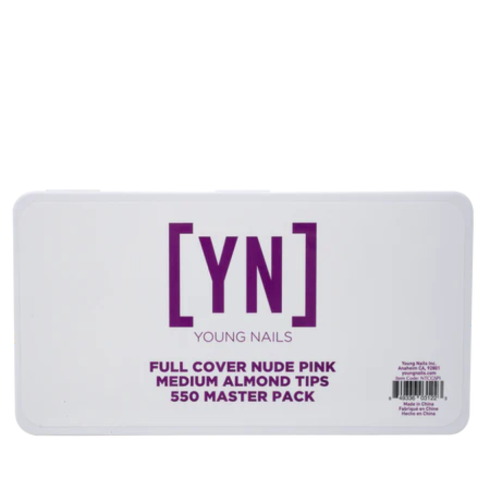Young Nails Nude Pink Medium Almond tips 550 stuks Nagelgroothandel.nl
