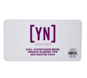 Young Nails Young Nails Full Cover Nude Beige Medium Almond Tips 550 stuks Young Nails Young Nails Full Cover Nude Beige Medium Almond Tips 550 stuks