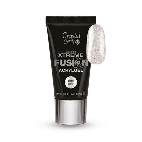 Crystal Nails Crystal Nails Xtreme Fusion AcrylGel Glitter Silver 30 gr - TPO/HEMA vrij *niet leverbaar* Crystal Nails Crystal Nails Xtreme Fusion AcrylGel Glitter Silver 30 gr - TPO/HEMA vrij *niet leverbaar*