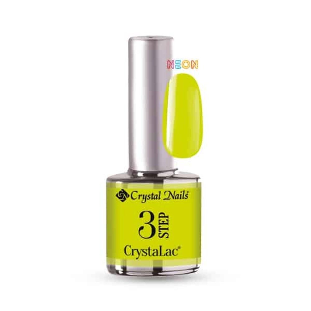 Crystal Nails Crystal Nails 3 step Crystalac 3S213 Neon Yellow 8 ml -TPO/HEMA vrij Crystal Nails Crystal Nails 3 step Crystalac 3S213 Neon Yellow 8 ml -TPO/HEMA vrij