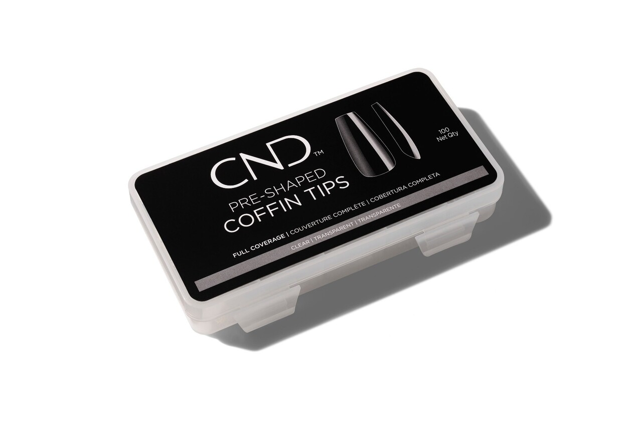 CND CND Tips Full Coverage Coffin 100 pk CND CND Tips Full Coverage Coffin 100 pk