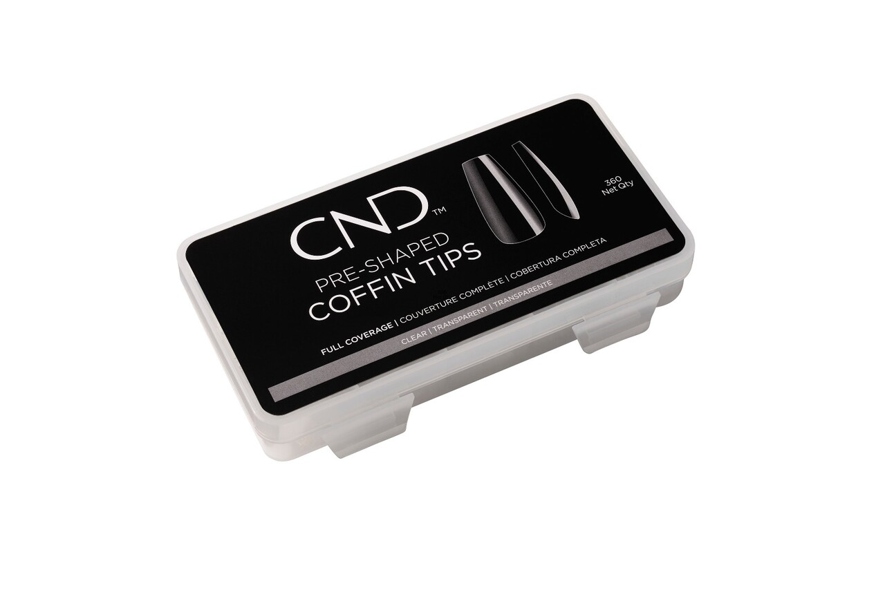 CND CND Tips Full Coverage Coffin 360 pk CND CND Tips Full Coverage Coffin 360 pk