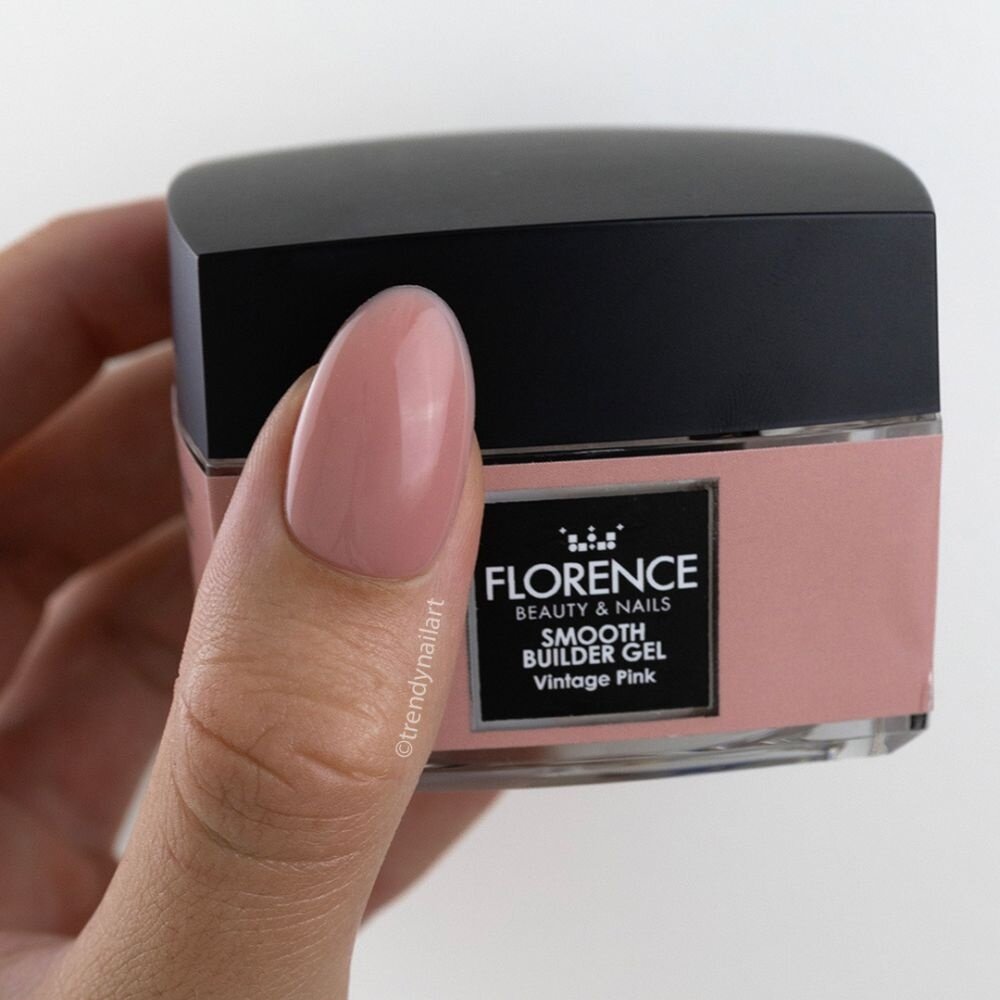 Florence Nails Florence Nails Smooth Builder Gel Vintage Pink 40  ml TPO/HEMA vrij Florence Nails Florence Nails Smooth Builder Gel Vintage Pink 40  ml TPO/HEMA vrij