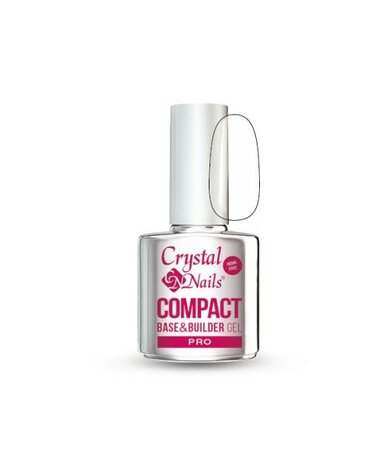 Crystal Nails Crystal Nails Compact PRO Base & Builder Clear 8 ml TPO/HEMA vrij - OP=OP Crystal Nails Crystal Nails Compact PRO Base & Builder Clear 8 ml TPO/HEMA vrij - OP=OP