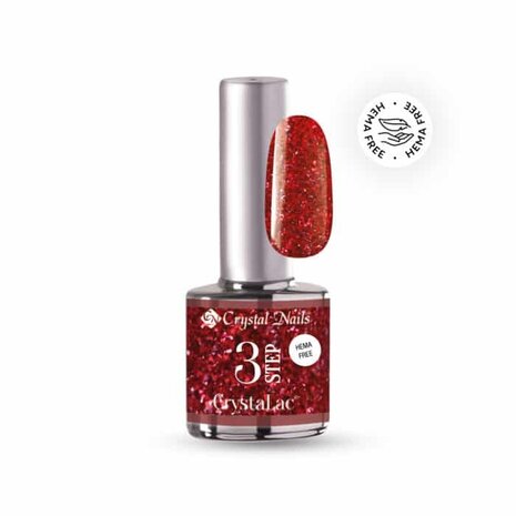 Crystal Nails Crystal Nails 3 step Crystalac 3S # HF Christmas Red 8 ml TPO/HEMA vrij Crystal Nails Crystal Nails 3 step Crystalac 3S # HF Christmas Red 8 ml TPO/HEMA vrij