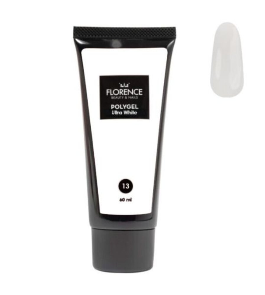 Florence Nails Florence Nails Polygel Ultra White 60 ml TPO/HEMA vrij Florence Nails Florence Nails Polygel Ultra White 60 ml TPO/HEMA vrij