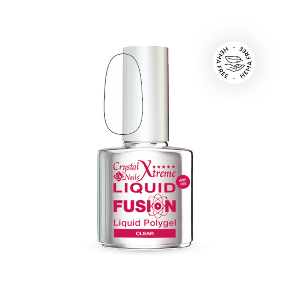 Crystal Nails Crystal Nails Liquid Fusion Polygel Clear 13 ml TPO/HEMA vrij Crystal Nails Crystal Nails Liquid Fusion Polygel Clear 13 ml TPO/HEMA vrij