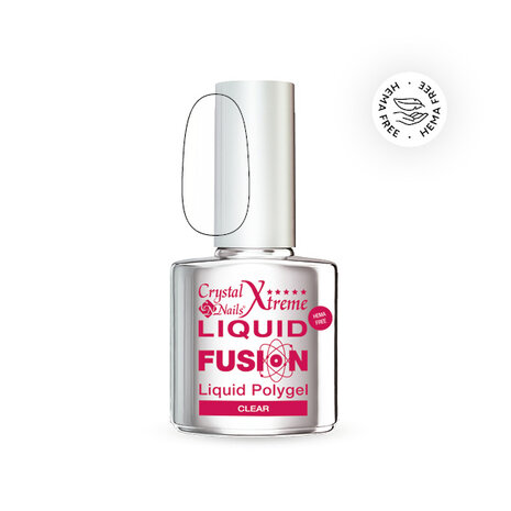 Crystal Nails Crystal Nails Liquid Fusion Polygel Clear 13 ml TPO/HEMA vrij Crystal Nails Crystal Nails Liquid Fusion Polygel Clear 13 ml TPO/HEMA vrij