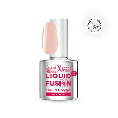 Crystal Nails Crystal Nails Liquid Fusion Polygel Milk Rose 13 ml TPO/HEMA vrij Crystal Nails Crystal Nails Liquid Fusion Polygel Milk Rose 13 ml TPO/HEMA vrij