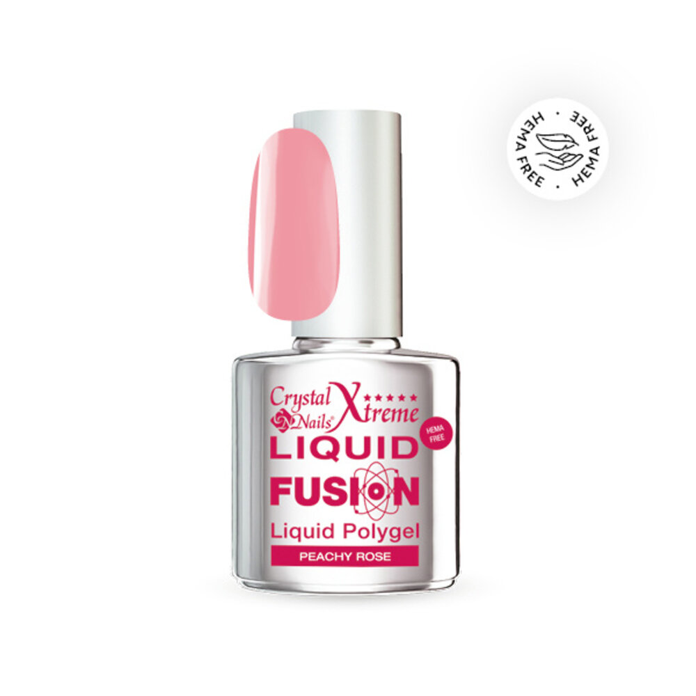 Crystal Nails Crystal Nails Liquid Fusion Polygel Peachy Rose 13 ml TPO/HEMA vrij Crystal Nails Crystal Nails Liquid Fusion Polygel Peachy Rose 13 ml TPO/HEMA vrij