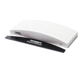 LoveNess LoveNess 100 gritt HALF MOON Zebra Vijl incl. Handle 50 Pcs *niet leverbaar*