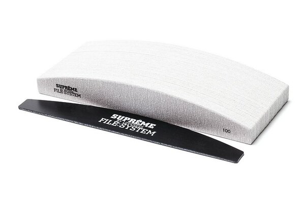 LoveNess LoveNess 100 gritt HALF MOON Zebra Vijl incl. Handle 50 Pcs *niet leverbaar*