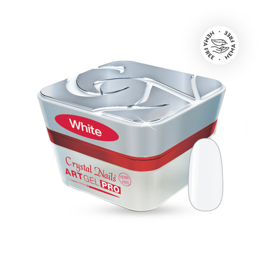 Crystal Nails Crystal Nails Art Gel PRO White TPO/HEMA vrij Crystal Nails Crystal Nails Art Gel PRO White TPO/HEMA vrij