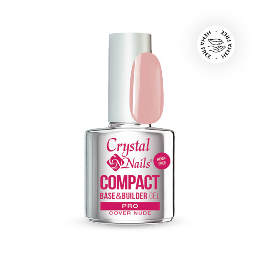 Crystal Nails Crystal Nails Compact PRO Base & Builder Cover Pink 13 ml TPO/HEMA vrij Crystal Nails Crystal Nails Compact PRO Base & Builder Cover Pink 13 ml TPO/HEMA vrij