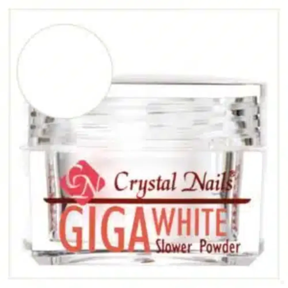Crystal Nails Crystal Nails Slower Powder Giga White 28 gram